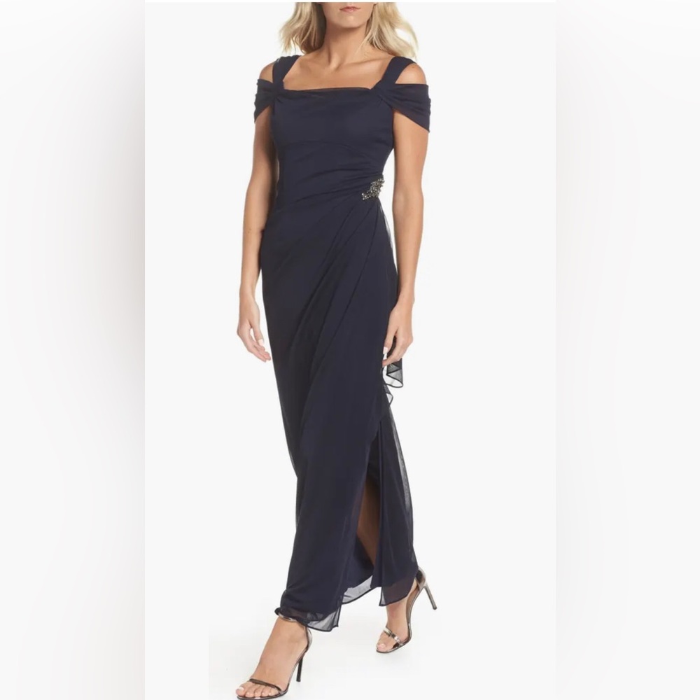 Alex Evenings navy blue gown size 10
